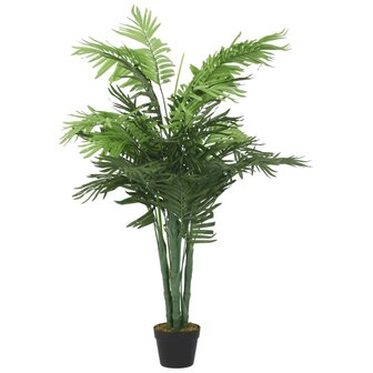 Kunstplant palmboom 28 bladeren 120 cm groen 1