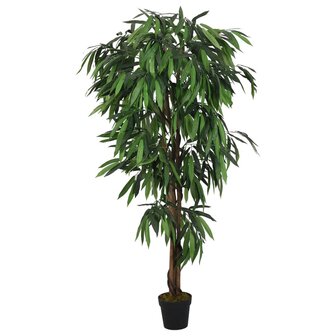 Kunstplant mangoboom 300 bladeren 80 cm groen 1