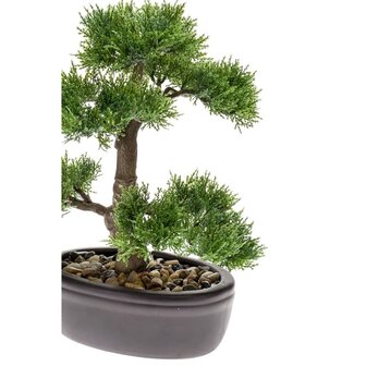 Emerald Kunstplant ceder bonsai groen 32 cm 420001 2