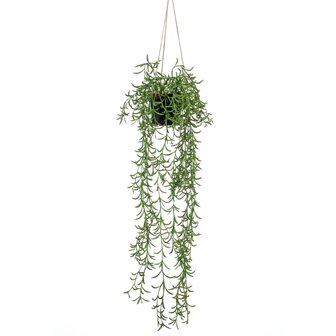 Emerald Kunstplant hangend in pot senecio 70 cm 2