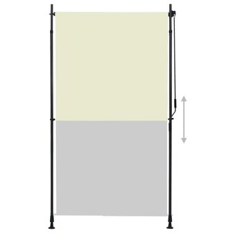 Rolgordijn voor buiten 120x270 cm cr&egrave;me 3