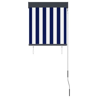 Rolgordijn voor buiten 60x250 cm blauw en wit 3