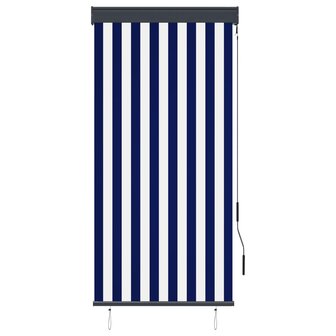 Rolgordijn voor buiten 80x250 cm blauw en wit 2