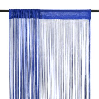 Draadgordijnen 140x250 cm blauw 2 st 1