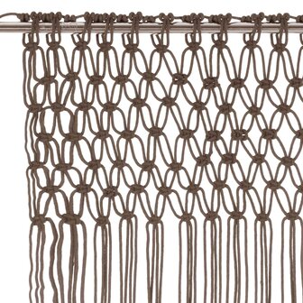 Gordijn macram&eacute; 140x240 cm katoen taupe 3