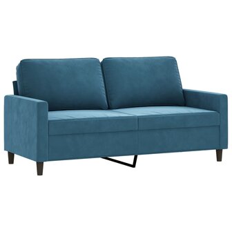 2-delige Loungeset met kussens fluweel blauw 4