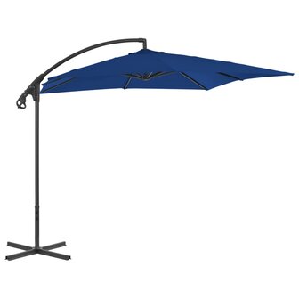 Zweefparasol met stalen paal 250x250 cm azuurblauw 1