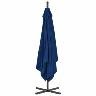 Zweefparasol met stalen paal 250x250 cm azuurblauw 4