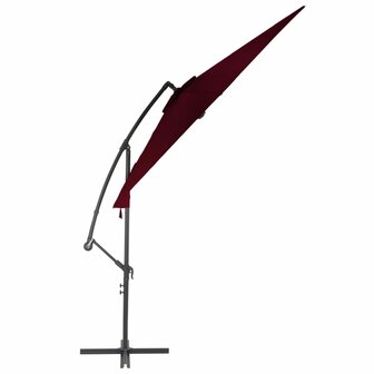 Zweefparasol met aluminium paal 300 cm bordeauxrood 3