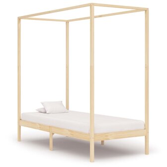 Hemelbedframe massief grenenhout 100x200 cm 1