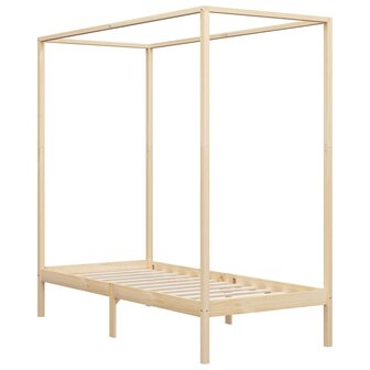 Hemelbedframe massief grenenhout 100x200 cm 2