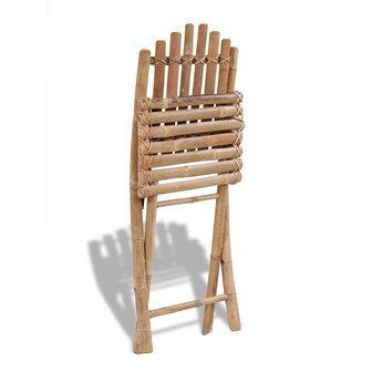 Tuinstoelen inklapbaar 4 st bamboe 2