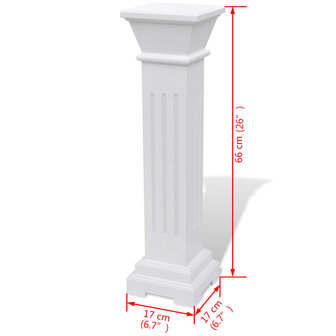 Plantenstandaard klassieke zuil MDF 7