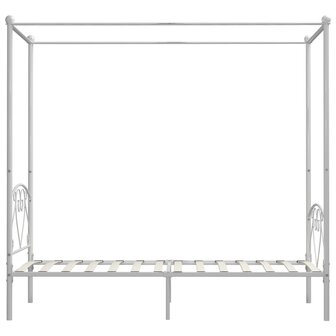 Hemelbedframe metaal wit 90x200 cm 4