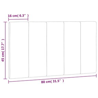 Hoofdbordkussen 80 cm fluweel donkergroen 10