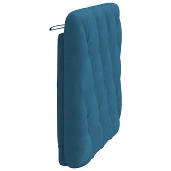 Hoofdbordkussen 90 cm fluweel blauw 6