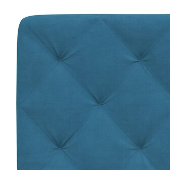 Hoofdbordkussen 90 cm fluweel blauw 8