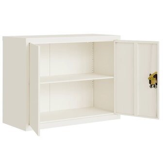 Archiefkast 90x40x110 cm staal wit 9