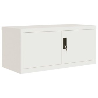 Archiefkast 90x40x130 cm staal wit 3