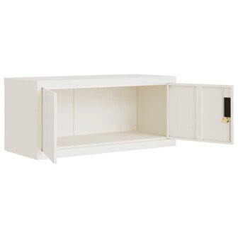 Archiefkast 90x40x130 cm staal wit 5