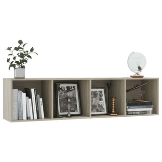 Boekenkast/tv-meubel 143x30x36 cm sonoma eikenkleurig 5