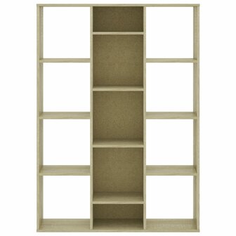 Kamerscherm/boekenkast 100x24x140 cm bewerkt hout eikenkleurig 5