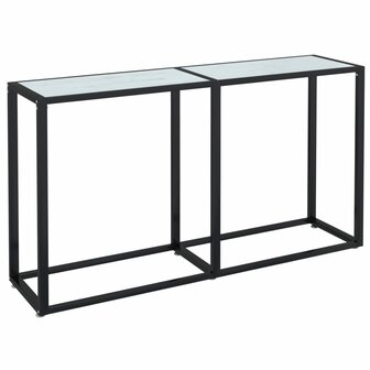 Wandtafel 140x35x75,5 cm gehard glas witmarmerkleurig 2