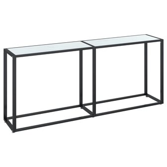 Wandtafel 180x35x75,5 cm gehard glas witmarmerkleurig 2