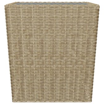 3-delige Bistroset poly rattan en gehard glas beige 10