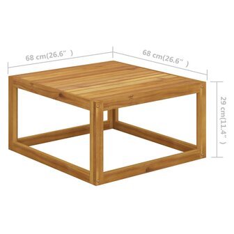 2-delige Loungeset met kussens massief acaciahout 11