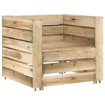 2-delige Loungeset pallet ge&iuml;mpregneerd grenenhout 2