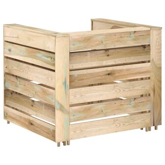 2-delige Loungeset pallet ge&iuml;mpregneerd grenenhout 4