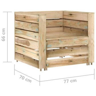 2-delige Loungeset pallet ge&iuml;mpregneerd grenenhout 7