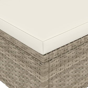 4-delige Tuinstoelen- en voetenbankenset poly rattan beige 10