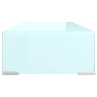 TV-meubel/monitorverhoger 60x25x11 cm glas groen groen 4