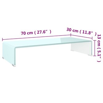 Tv-meubel/monitorverhoger 70x30x13 cm glas groen 6