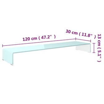 TV-meubel/monitorverhoger 120x30x13 cm glas groen 6