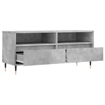 Tv-meubel 100x34,5x44,5 cm bewerkt hout betongrijs 6