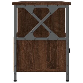 Tv-meubel 102x33x45 cm bewerkt hout en ijzer bruin eikenkleur 7