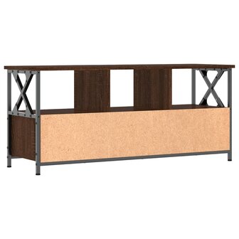 Tv-meubel 102x33x45 cm bewerkt hout en ijzer bruin eikenkleur 9