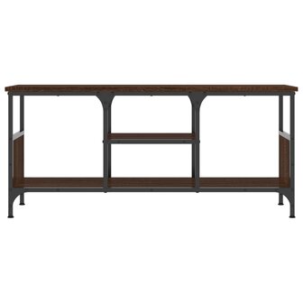 Tv-meubel 100x35x45 cm bewerkt hout en ijzer bruin eikenkleur 4