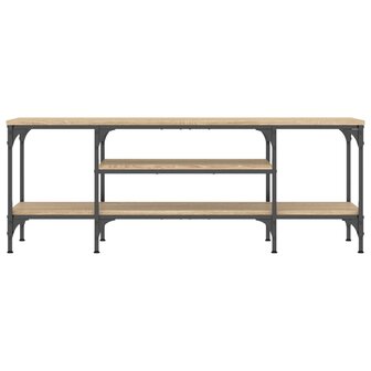 Tv-meubel 121x35x45 cm bewerkt hout en ijzer sonoma eikenkleur 4