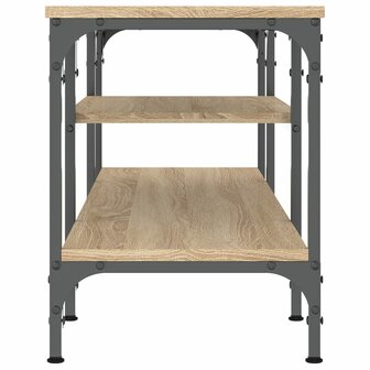 Tv-meubel 121x35x45 cm bewerkt hout en ijzer sonoma eikenkleur 5