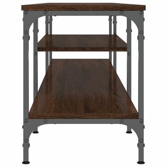 Tv-meubel 201x35x45 cm bewerkt hout en ijzer bruin eikenkleur 5