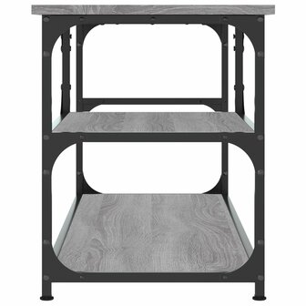 Tv-meubel 103x38x46,5 cm en bewerkt hout staal grijs sonoma 5