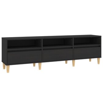 Tv-meubel 150x30x44,5 cm bewerkt hout zwart 2