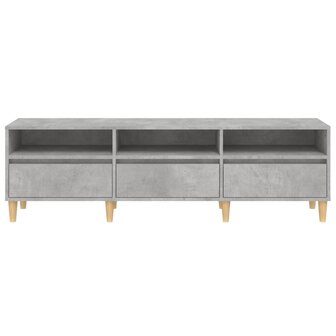 Tv-meubel 150x30x44,5 cm bewerkt hout betongrijs 6