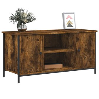 Tv-meubel 100x40x50 cm bewerkt hout gerookt eikenkleurig 3