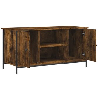 Tv-meubel 100x40x50 cm bewerkt hout gerookt eikenkleurig 5