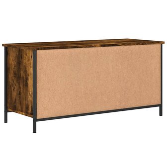 Tv-meubel 100x40x50 cm bewerkt hout gerookt eikenkleurig 8